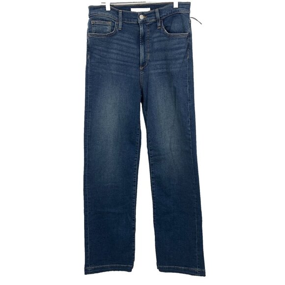 Joe's Women High Rise Wide Leg Medium Wash Jeans Zip Close Cotton Stretch New - Picture 1 of 9